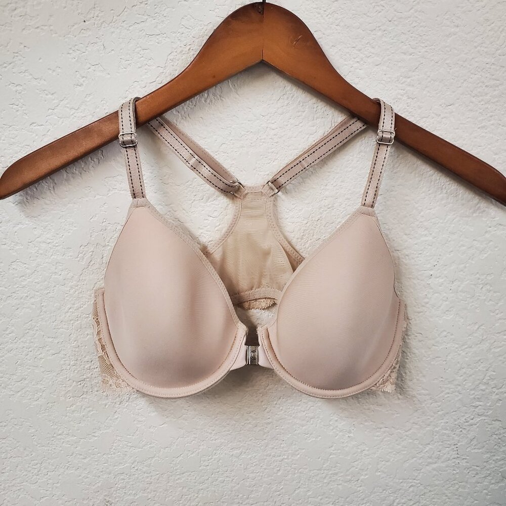 Chantelle Front Closure Racerback Women's Bra Tan 34C (WB606)